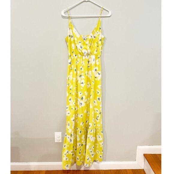 Anthropologie waverly grey yellow floral maxi dress - Picture 4 of 5